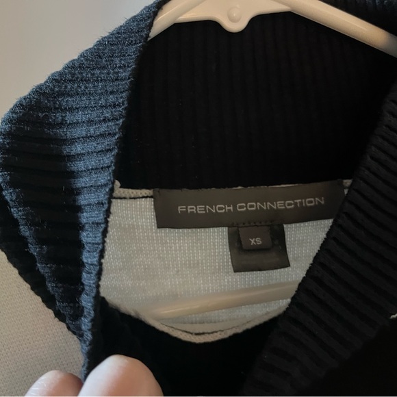 FRENCH CONNECTION Oversized Knit Sweater Black and White contrast - Picture 3 of 3